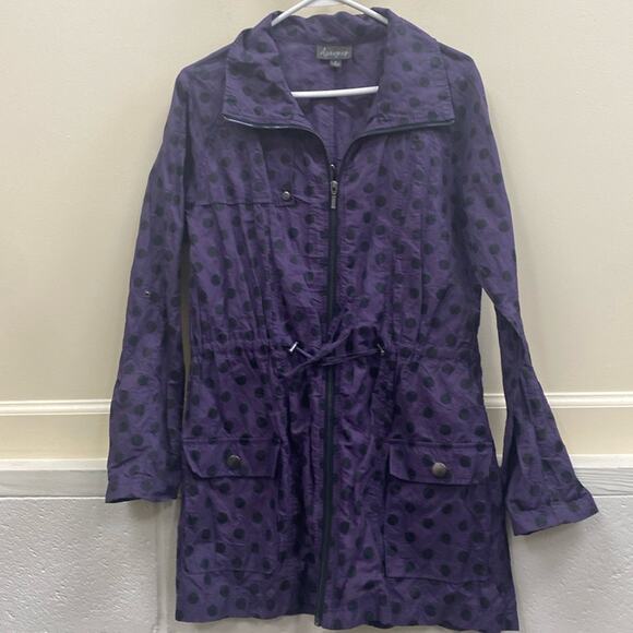 Apropos purple polkadot women’s size medium jacket - Picture 1 of 6